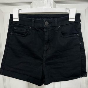 American Eagle High-Waisted Next-Level Stretch Black Denim Shorts - Sz 4